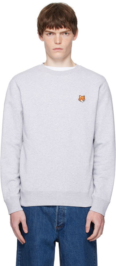 Mikina MAISON KITSUNÉ Maison Kitsuné Fox Head Patch Regular Sweatshirt Šedá | PM00303KM0340, 0