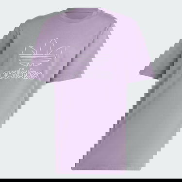 Tričko adidas Originals Adicolor Outline Trefoil Tee Fialová | IR7992, 5