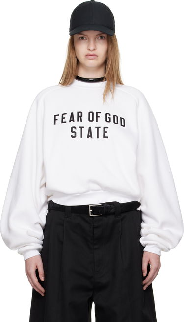 Mikina Fear of God Fear of God ESSENTIALS Fleece Raglan Crewneck Sweatshirt Biela | 192SP257834FW, 0