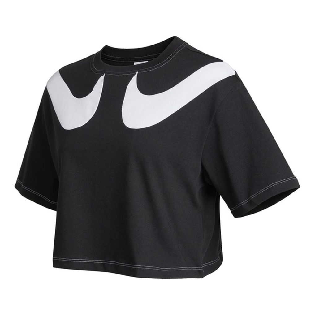 Crop Top Nike Sportswear Swoosh GX Modified Crop Short Sleeve T-Shirt Čierna | DD5591-010, 0