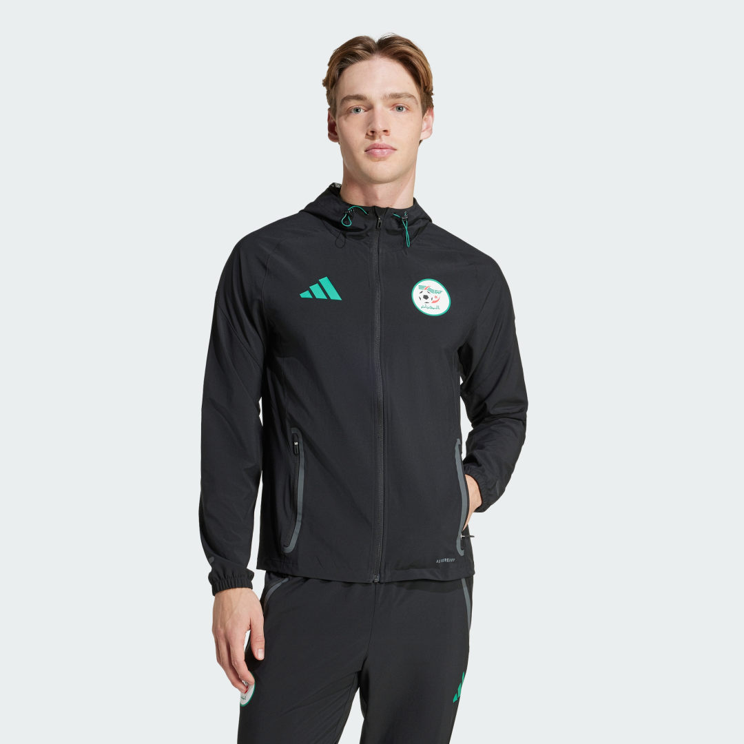 Vetrovka adidas Performance Algeria Tiro 25 Competition Vis Tech Travel Jacket Čierna | JW7365, 0
