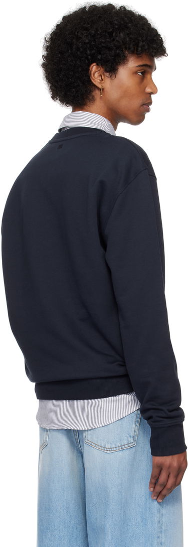 Sveter AMI AMI Paris De Coeur Cotton Sweatshirt Navy | HSW060.730, 2
