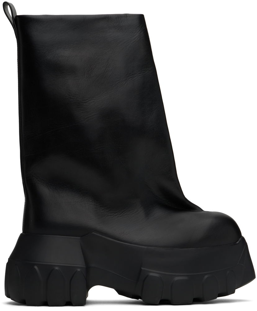 Kabáty Rick Owens Rick Owens Porterville Flared Mega Tractor Boots Čierna | RU02D6864 LRI