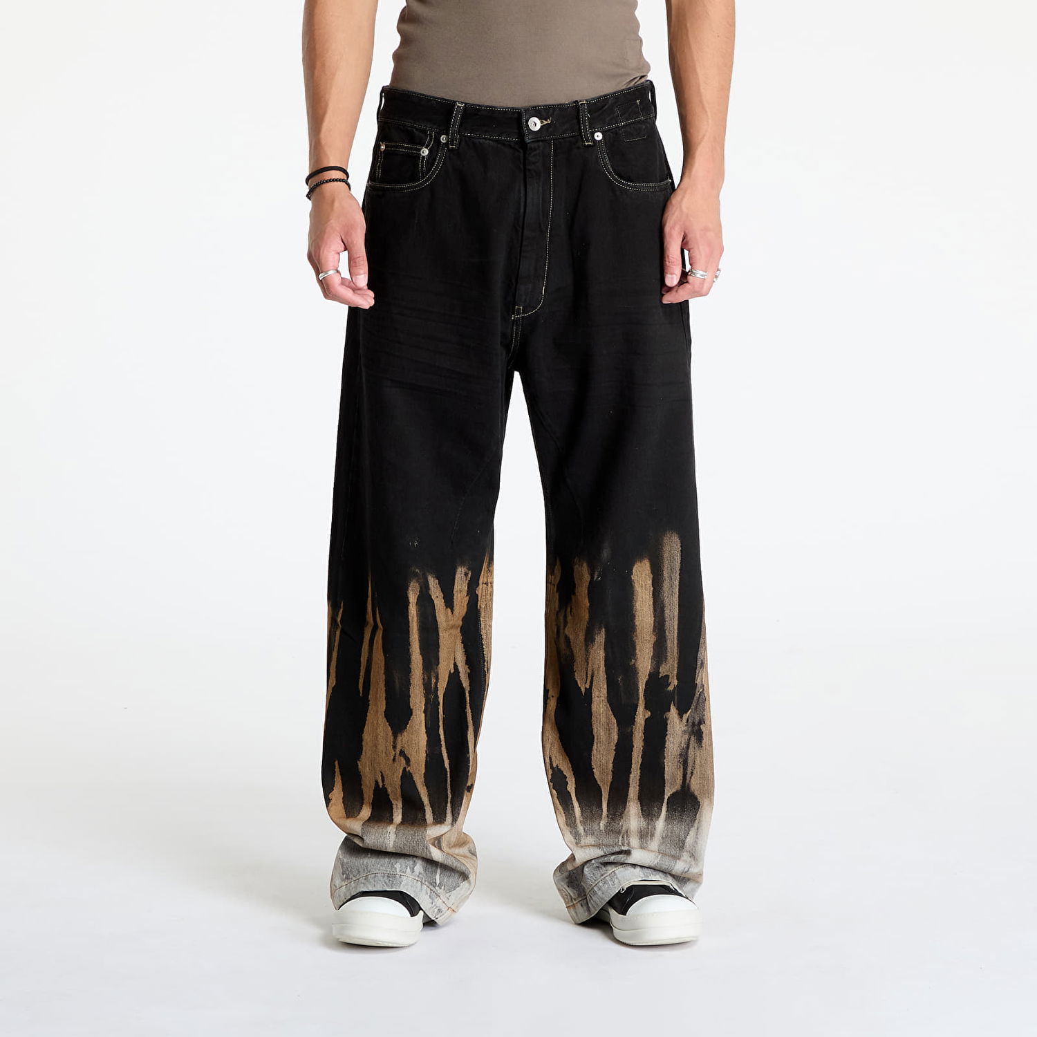 Džínsy Rick Owens DRKSHDW Denim Geth Jeans Black/ Terra Čierna | DU02D2351 BSUN 0983, 0