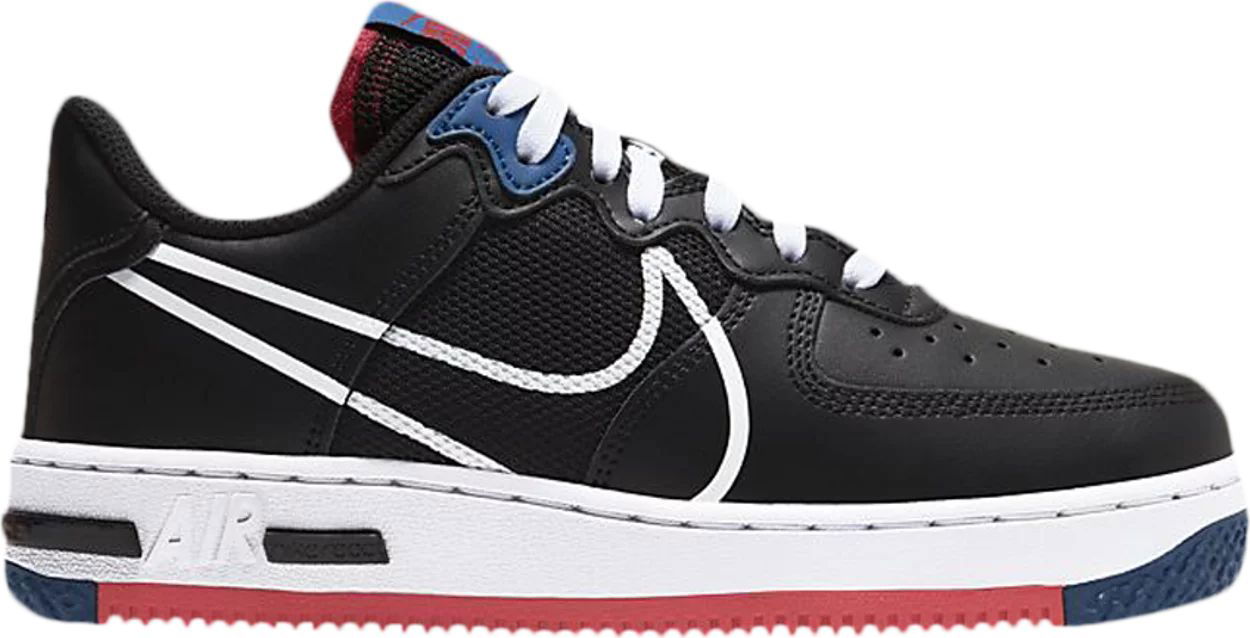 Tenisky a topánky Nike Air Force 1 Low React SU "Black Gym Red" GS Čierna | CT5117-002, 0