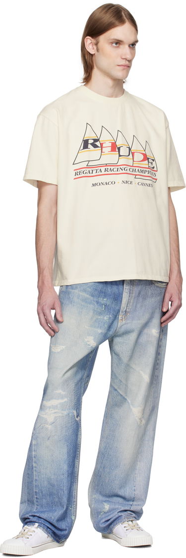 Tričko Rhude Rhude Regatta Champions Graphic T-Shirt Béžová | RHSS25TT04012, 3