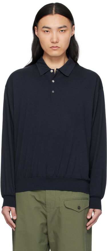 Polo tričko NANAMICA nanamica Wool Long Sleeve Polo Navy | S25SH101U, 0