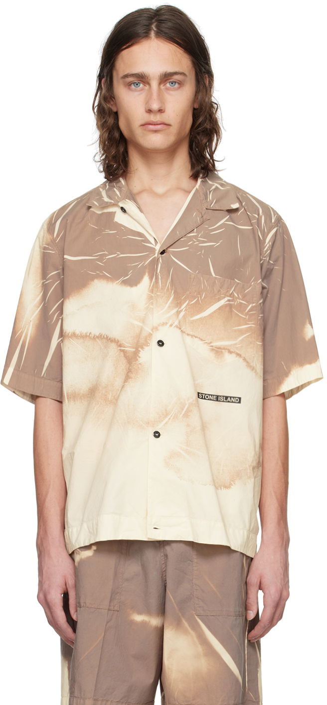 Košeľa Stone Island Brown Graphic Shirt Béžová | 801512393, 0