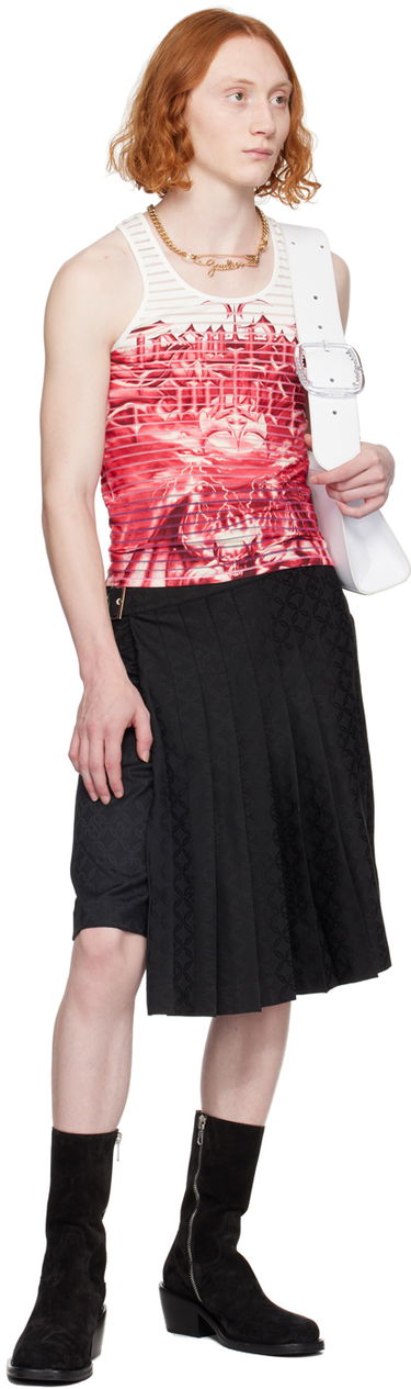 Tielko Jean Paul Gaultier Gaultier Semi-Sheer Graphic Tank Červená | 24/25-U-DB028-J544-0130, 3