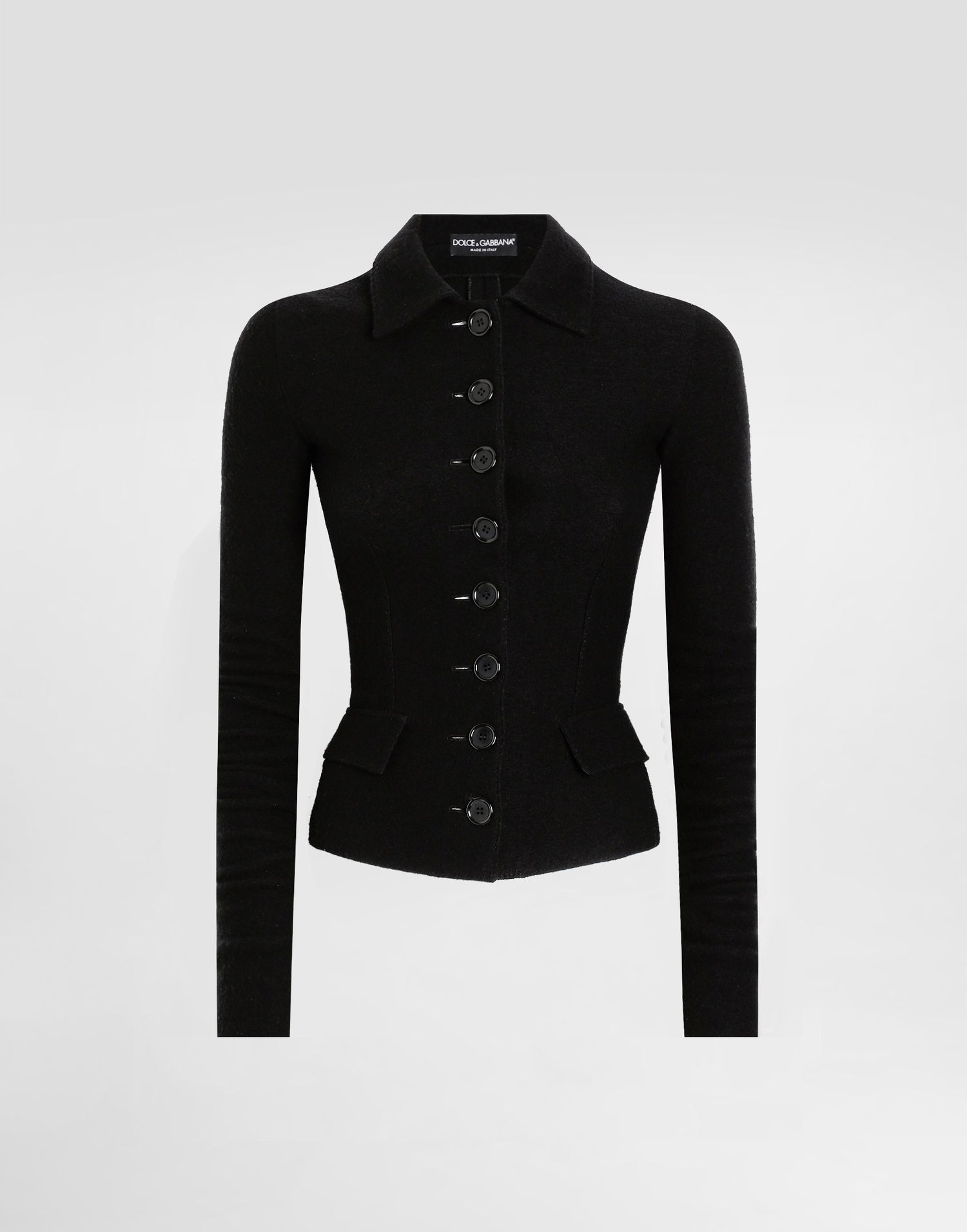 Bunda Dolce & Gabbana Dolce & Gabbana Single-Breasted Wool Jacket Čierna | F27HFTHU2BBN0000, 0