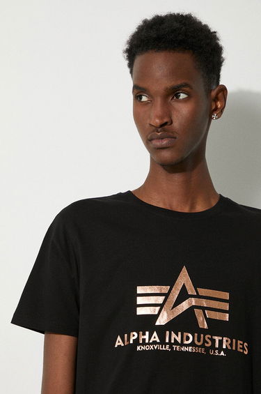 Tričko Alpha Industries Basic Fool Print T-Shirt Čierna | 100501FP.365, 4