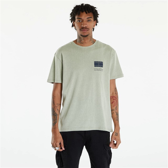 Printed Flag Logo T-Shirt Faded Willow