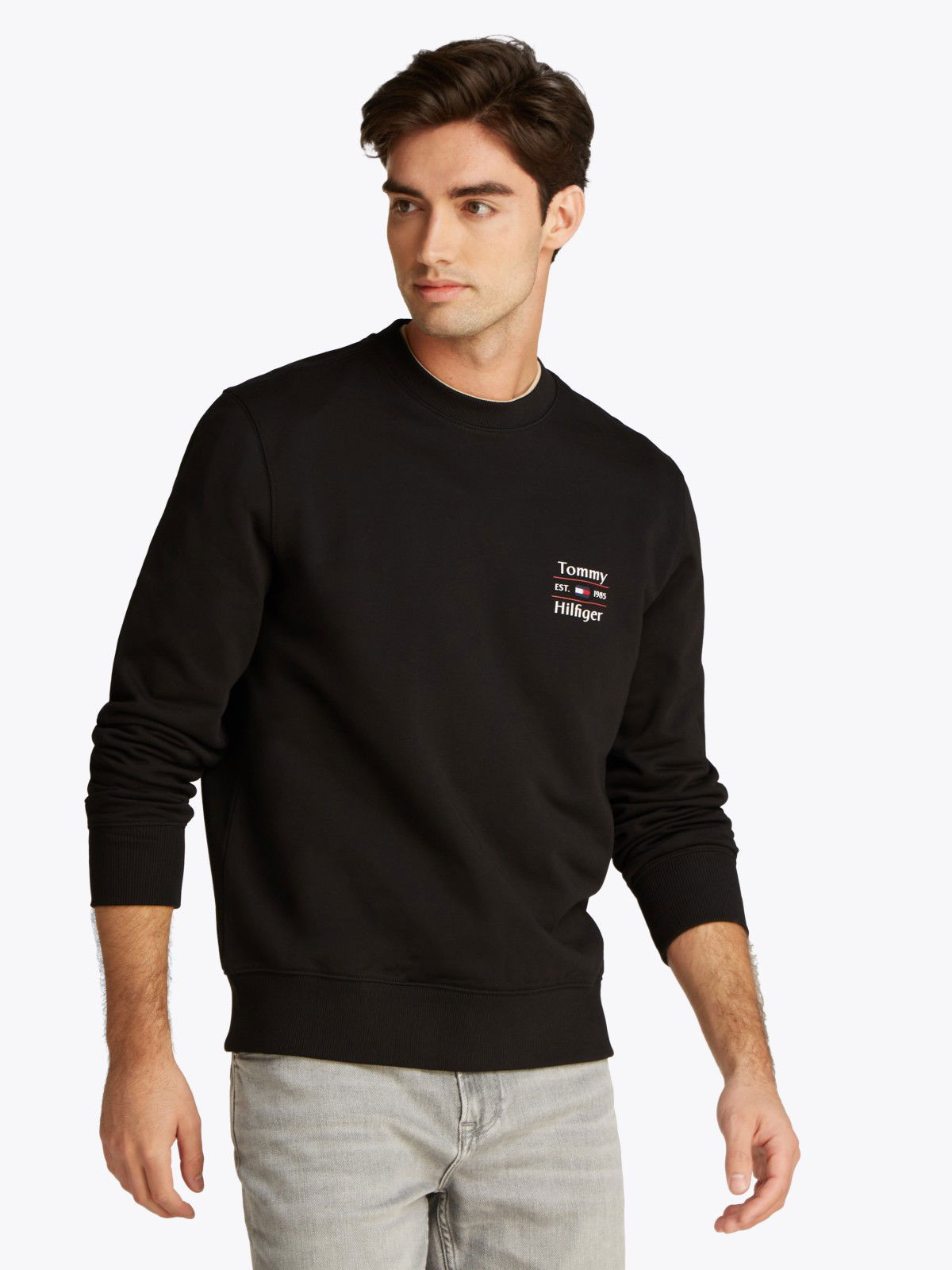Sveter Tommy Hilfiger Tommy Hilfiger Stack Sweatshirt Čierna | MW0MW38673BDS, 0