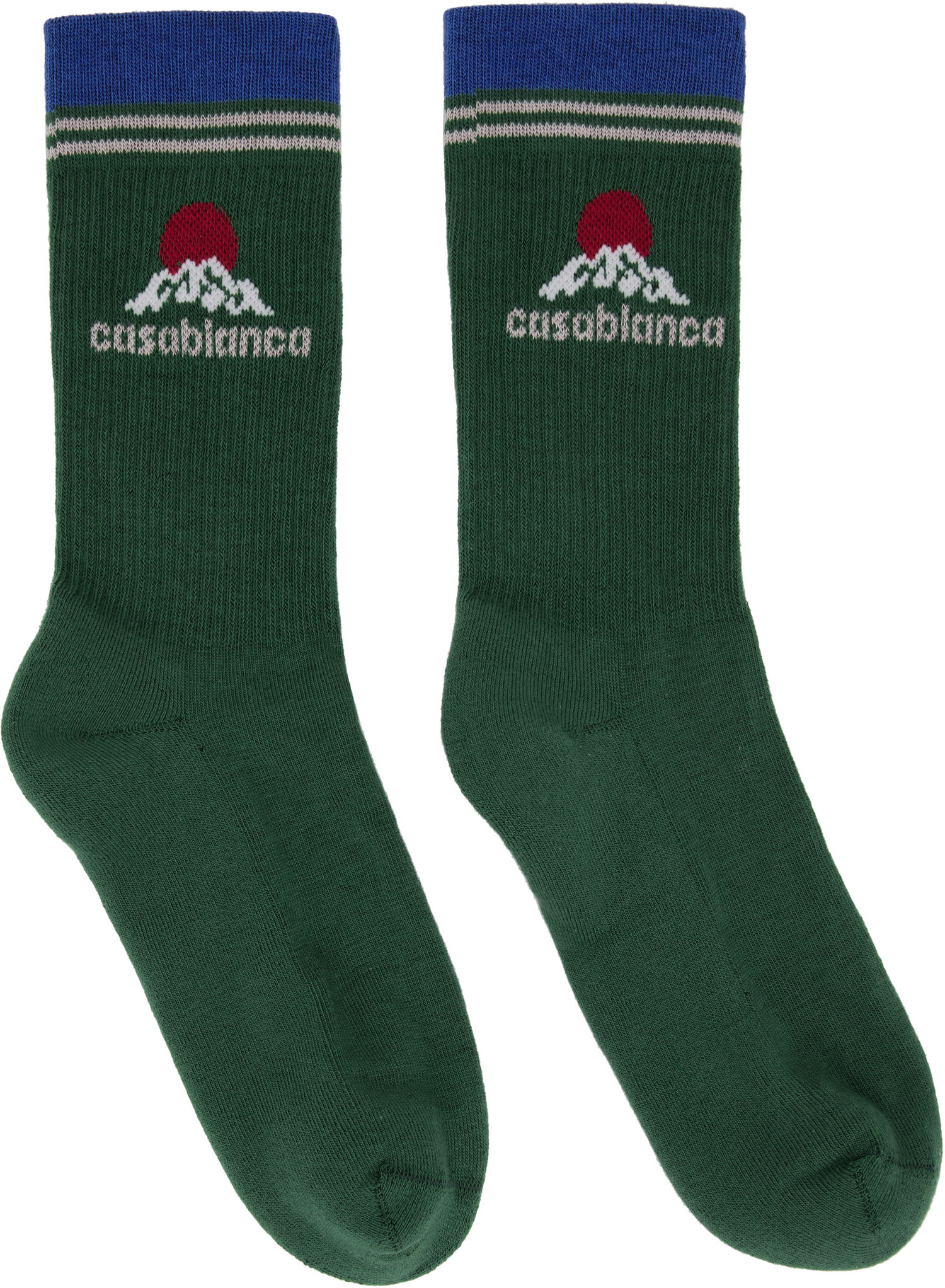 Ponožky Casablanca Casablanca Montagne Socks Zelené | APF25-ACC-010-06, 0