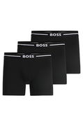 Three-pack Stretch-Cotton Boxer Briefs with Logos