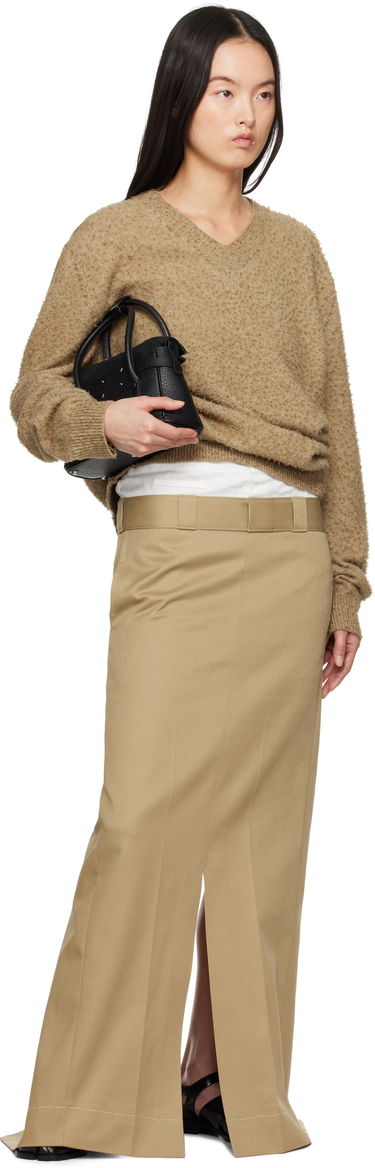 Sukňa Maison Margiela Maison Margiela Cotton Twill Maxi Skirt Béžová | S51MI0002 S54042, 3