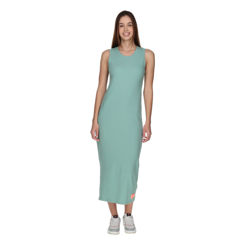 Šaty Champion Simple Sleeveless Ribbed Midi Dress Tyrkysová | 117621-GS015