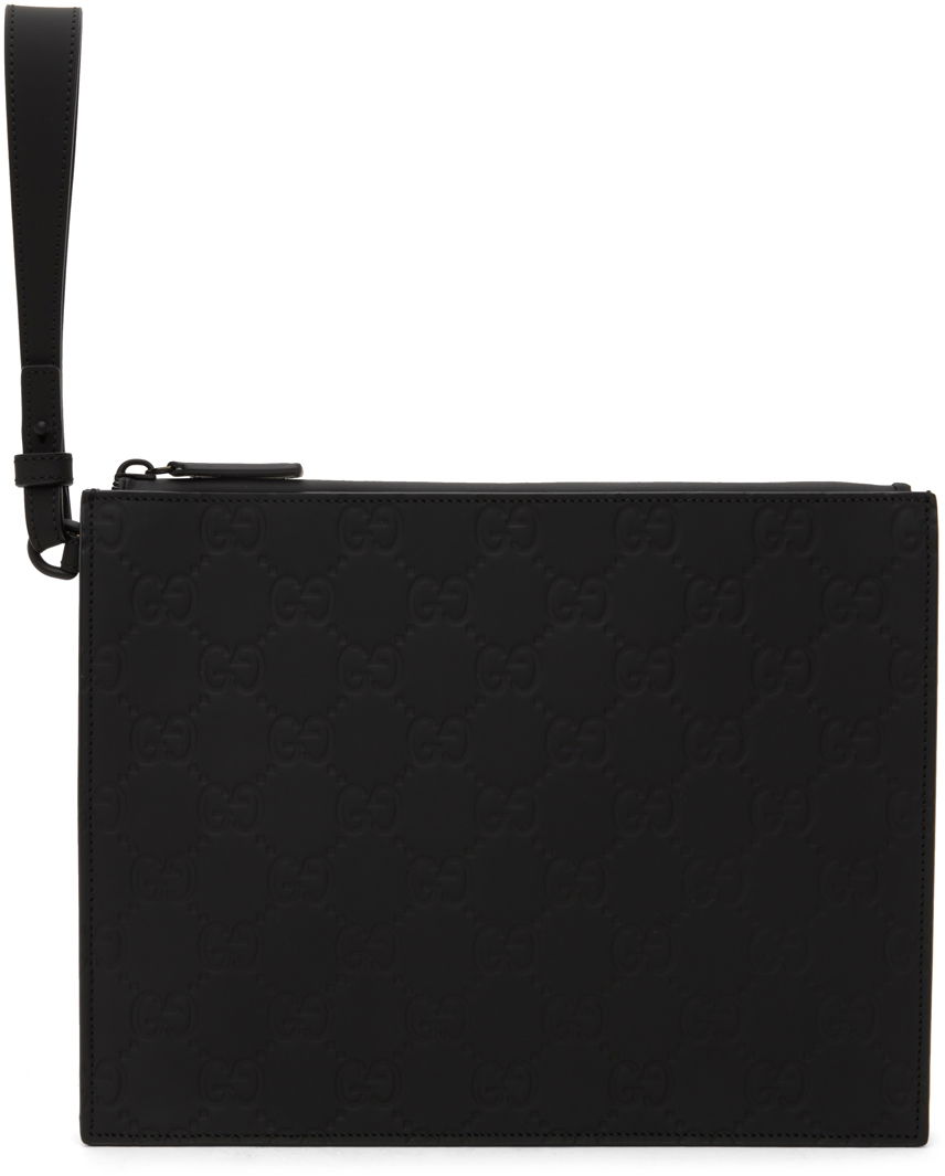 Kabelka Gucci Rubber Effect Pouch Čierna | 771319 AAC0G, 0