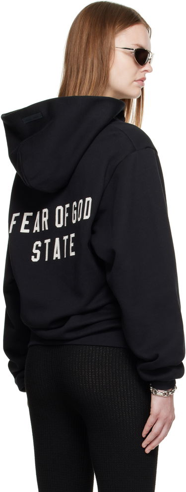 Mikina Fear of God Fear of God ESSENTIALS 90s Fleece Zip-Up Hoodie Čierna | 192SP257440FW, 2