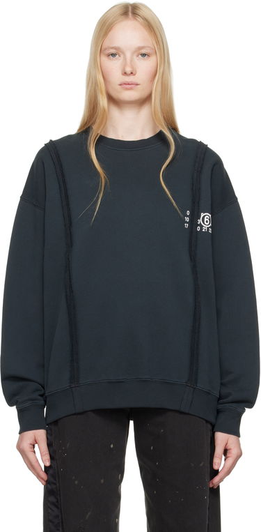 Sveter Maison Margiela MM6 Maison Margiela Ribbon Sweatshirt Čierna | SH2GU0019 M25004, 0