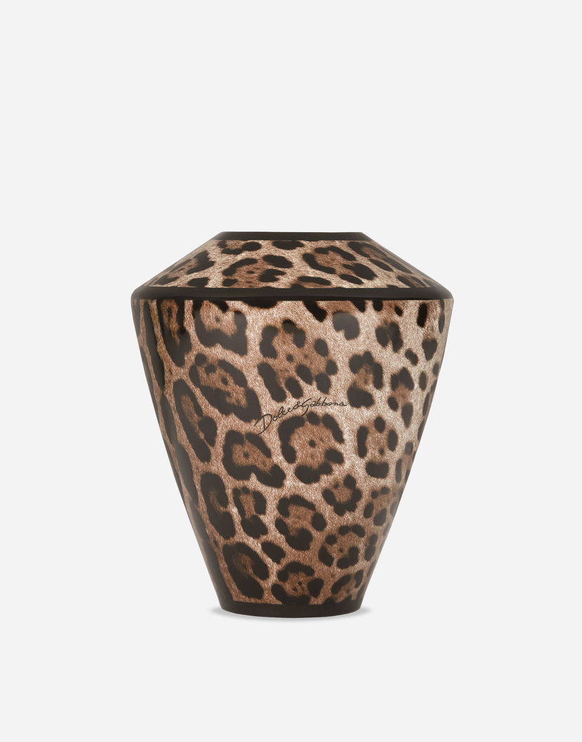 Home decor Dolce & Gabbana Small Amphora Porcelain Leopard Print Vase Rôznofarebný | TCC197TCAMWUL003