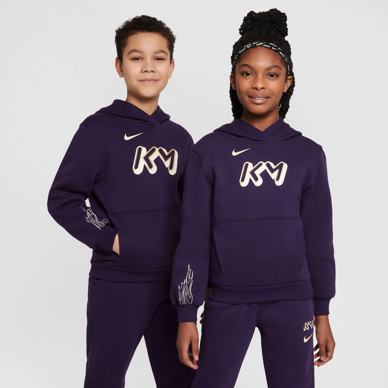 Mikina Nike Kylian Mbappé Club Fleece Hoodie Fialová | HQ3685-585, 0