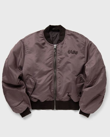 Bomber bunda ØLÅF Olaf Retro Logo Bomber Jacket, Size L Fialová | W200504-DK-BROWN, 2