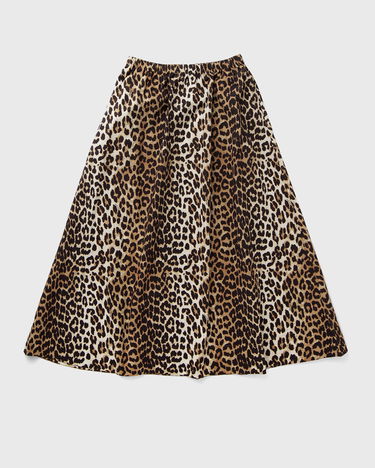 Sukňa GANNI Printed Cotton Elasticated Maxi Skirt Hnedá | F9365-943, 0
