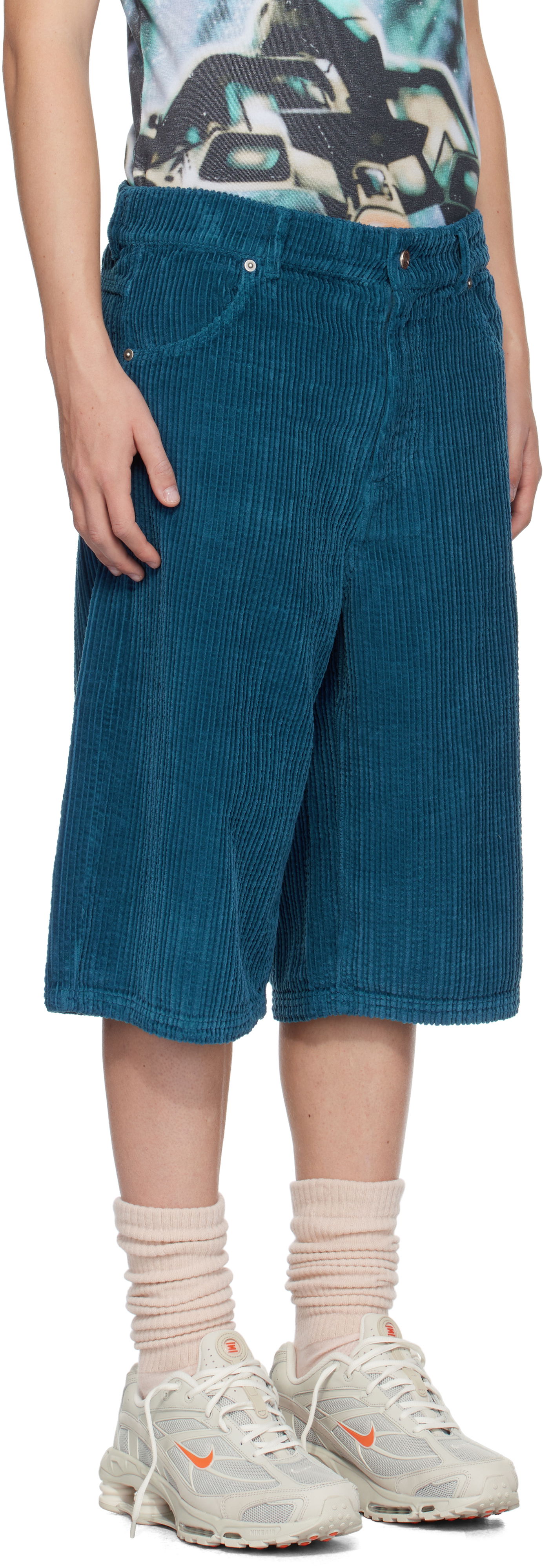 Šortky ERL Corduroy Shorts Modrá | ERL09P007, 1