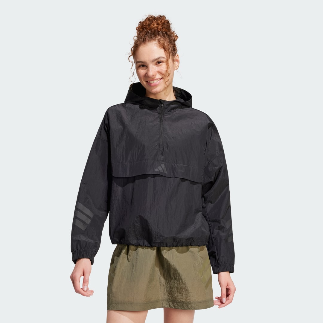 Vetrovka adidas Performance Future Icons 3-Stripes Windbreaker Čierna | JE0230, 0