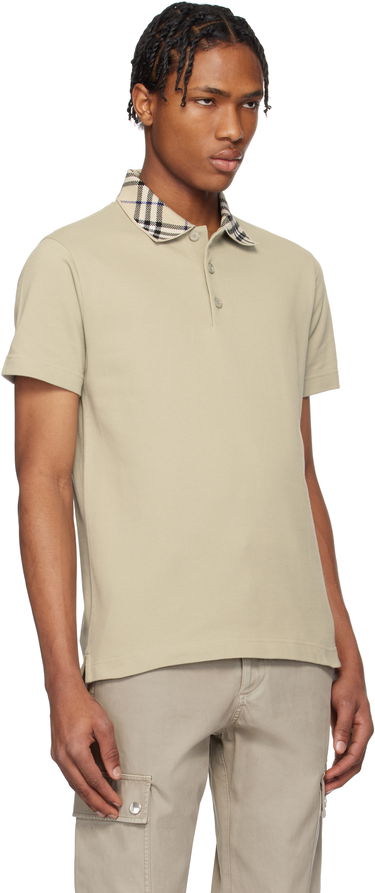 Polo tričko Burberry Burberry Check Collar Cotton Polo Béžová | 8103866, 1