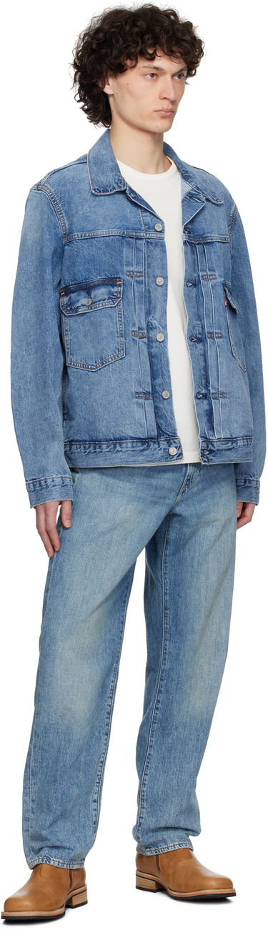 Bomber bunda Levi's Type II Selvedge Denim Trucker Jacket Modrá | A7632-0014, 3