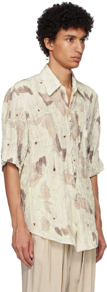 Košeľa LEMAIRE Lemaire Floral Print Short Sleeve Shirt Žltá | SH1023 LF1055, 3