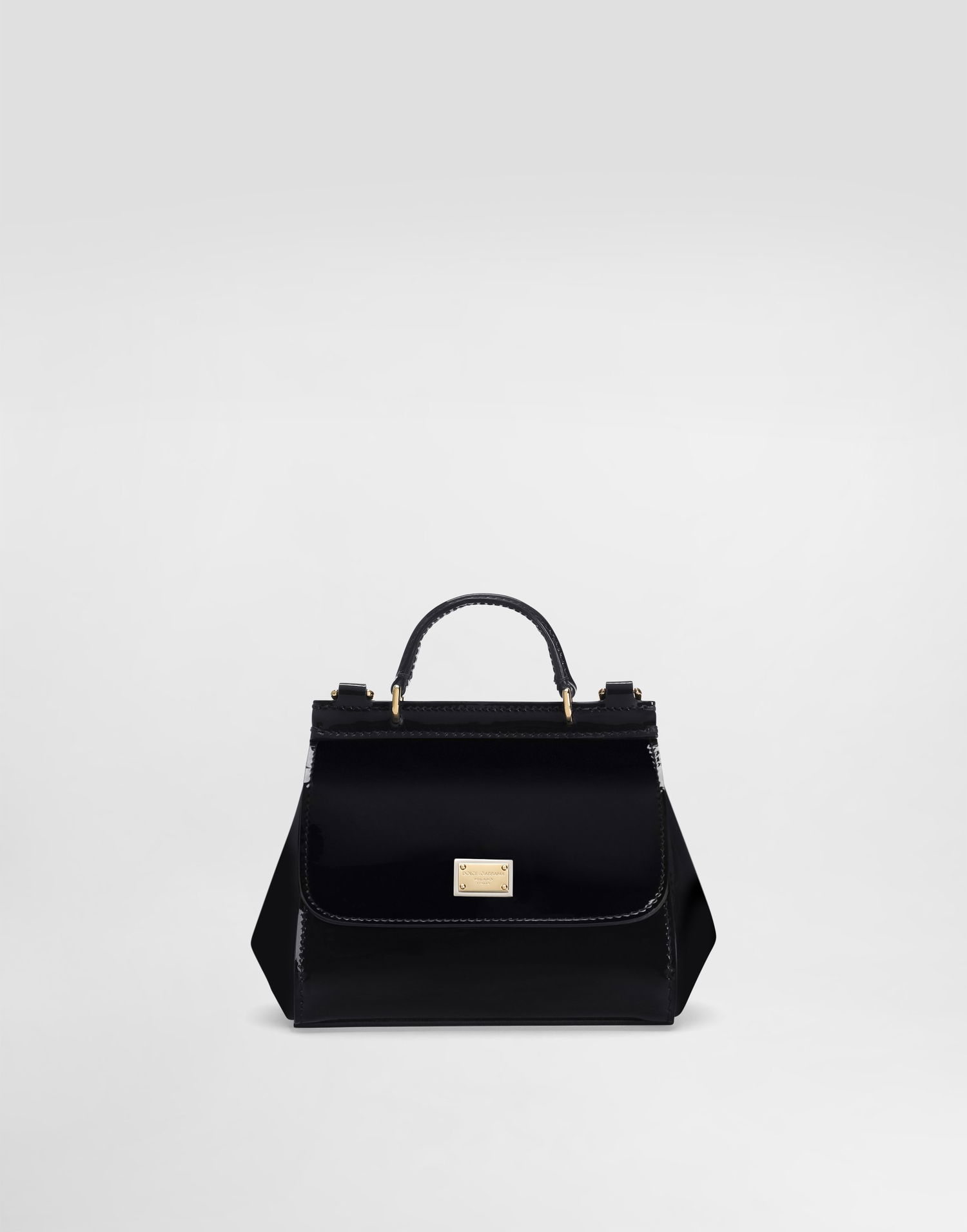 Kabelka Dolce & Gabbana Dolce & Gabbana Mini Sicily Patent Leather Bag Čierna | EB0003A106780658, 0