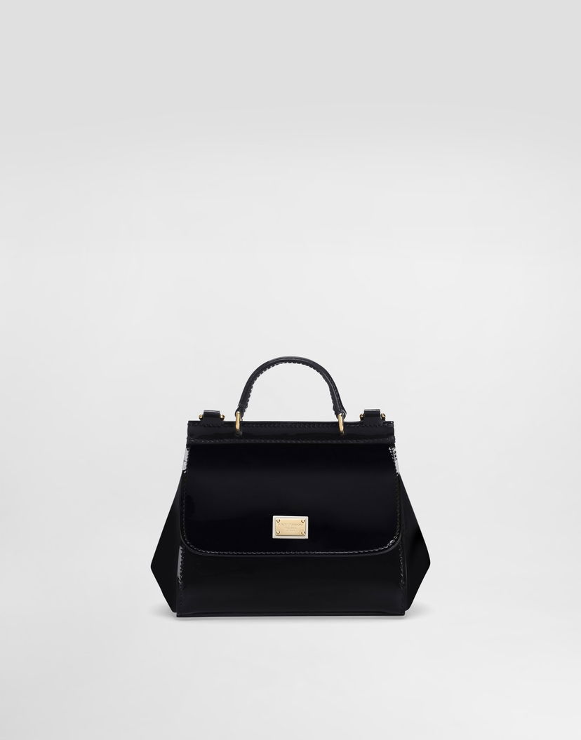 Kabelka Dolce & Gabbana Dolce & Gabbana Mini Sicily Patent Leather Bag Čierna | EB0003A106780658