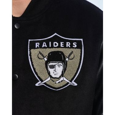 Bunda Mitchell & Ness NFL Blackout Collection Oakland Raiders Varsity Jacket Čierna | JK9935-ORABLCK, 1