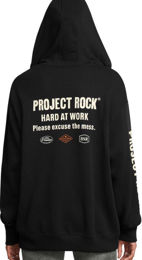 Mikina Under Armour Project Rock Hard at Work Full-Zip Hoodie Čierna | 1386446-001, 1