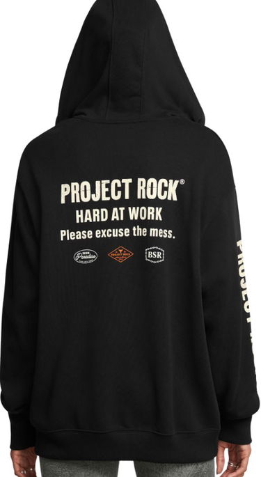 Mikina Under Armour Project Rock Hard at Work Full-Zip Hoodie Čierna | 1386446-001, 1