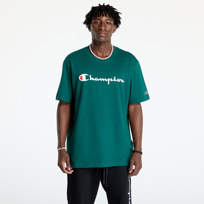 Tričko Champion SS Tee Green Zelené | 220256 CHA GS502