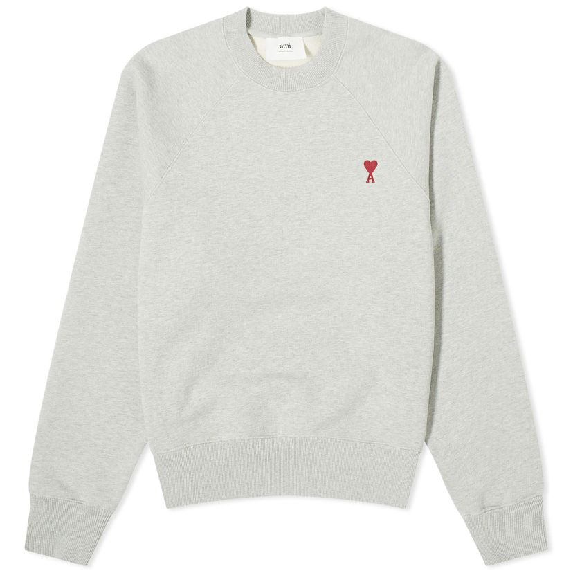 Mikina AMI Paris Red Small De Coeur Sweatshirt Šedá | BFUSW005-747-951