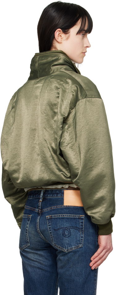 Bomber bunda R13 R13 Zip Collar Flight Bomber Jacket Zelené | R13WR346-R447B, 2