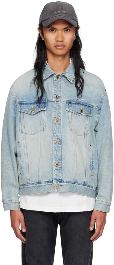 Bunda We11done Washed Denim Jacket Modrá | WD-DJ2-24-345-M-SK, 0