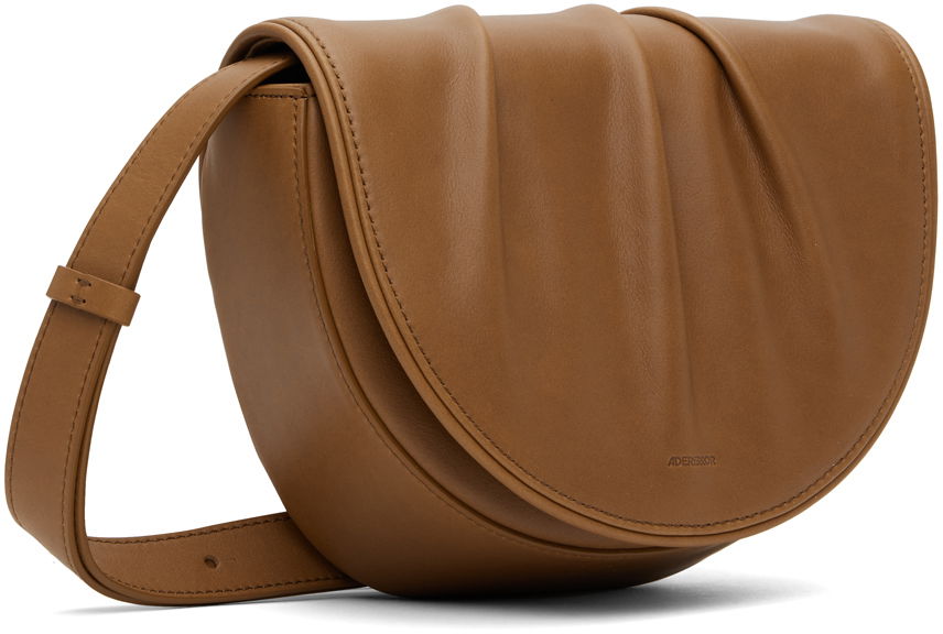 Gathered Leather Shoulder Bag