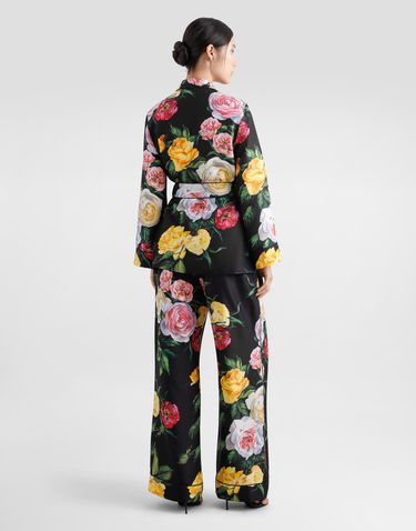 Pyžamo Dolce & Gabbana Dolce & Gabbana Silk Habotai Rose And Peony Print Pajama Shirt Rôznofarebný | F5I89TIS1XJHN5IY, 2