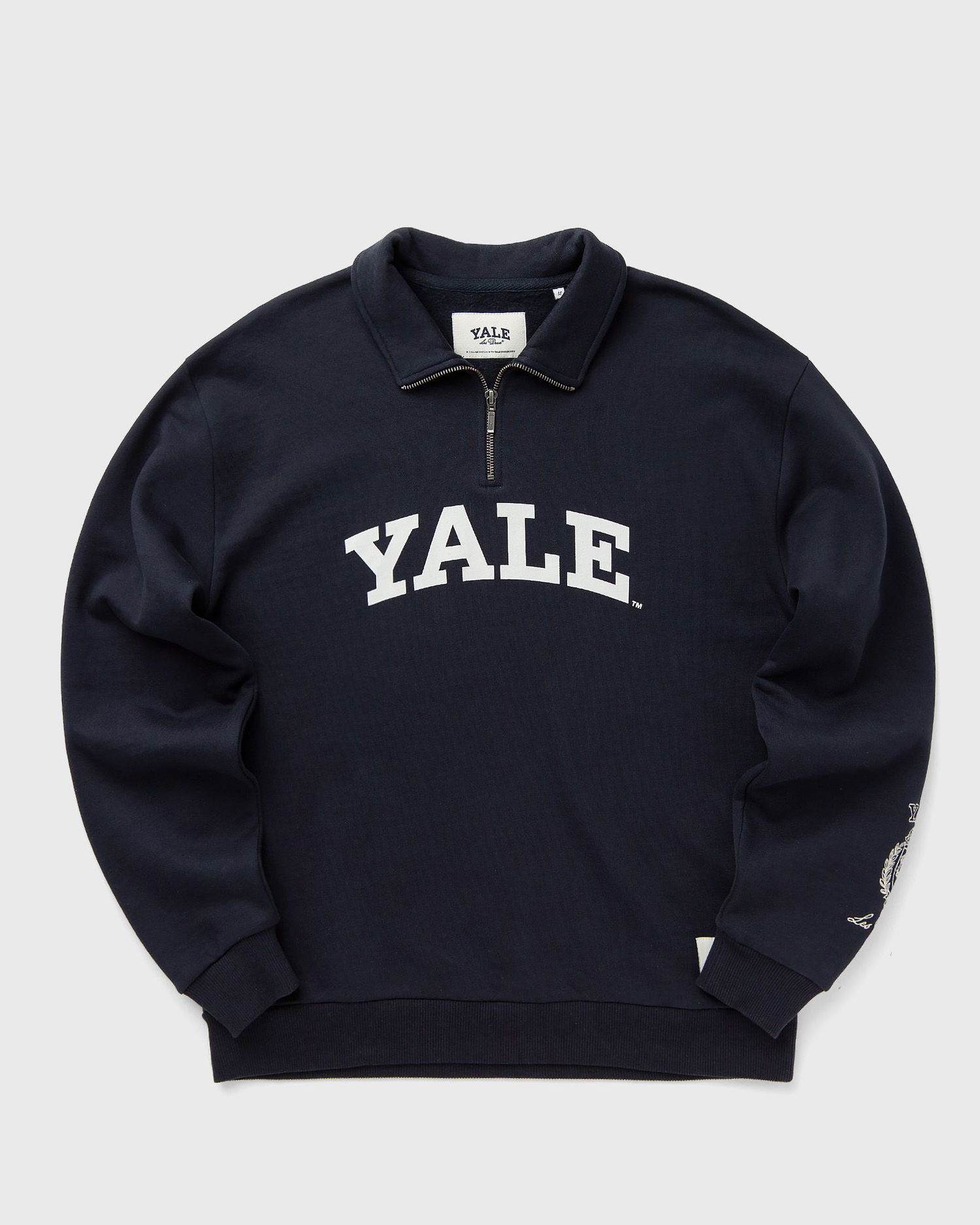 Mikina Les Deux Yale Logo Half-Zip Sweatshirt Modrá | COL200089-460460, 0