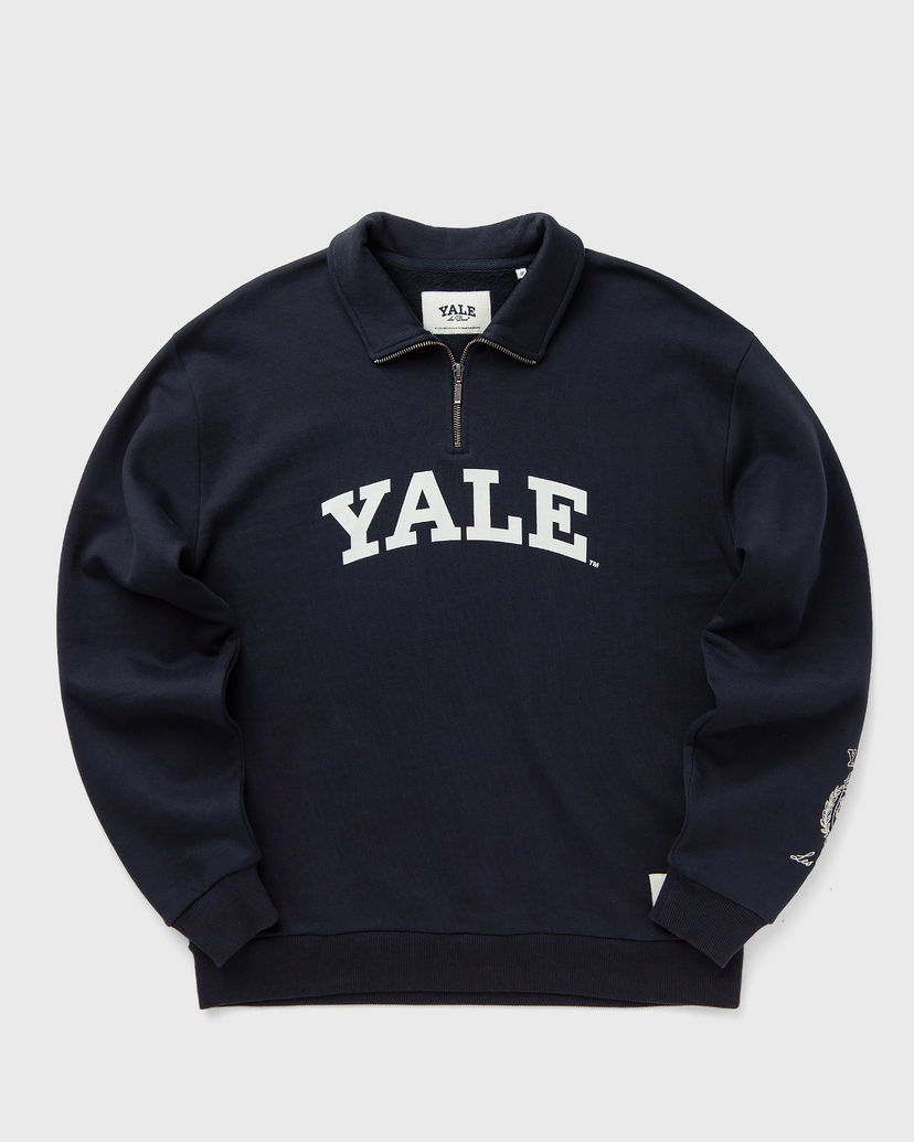 Mikina Les Deux Yale Logo Half-Zip Sweatshirt Modrá | COL200089-460460