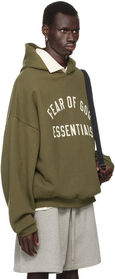 Mikina Fear of God Essentials Logo Printed Hoodie Zelené | 192BT246255F, 1