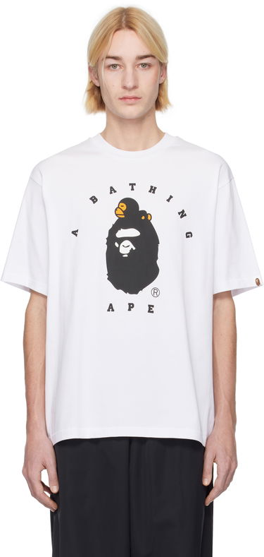 Tričko BAPE Milo College Graphic Relaxed Fit T-Shirt Biela | 002TEK801301M, 0