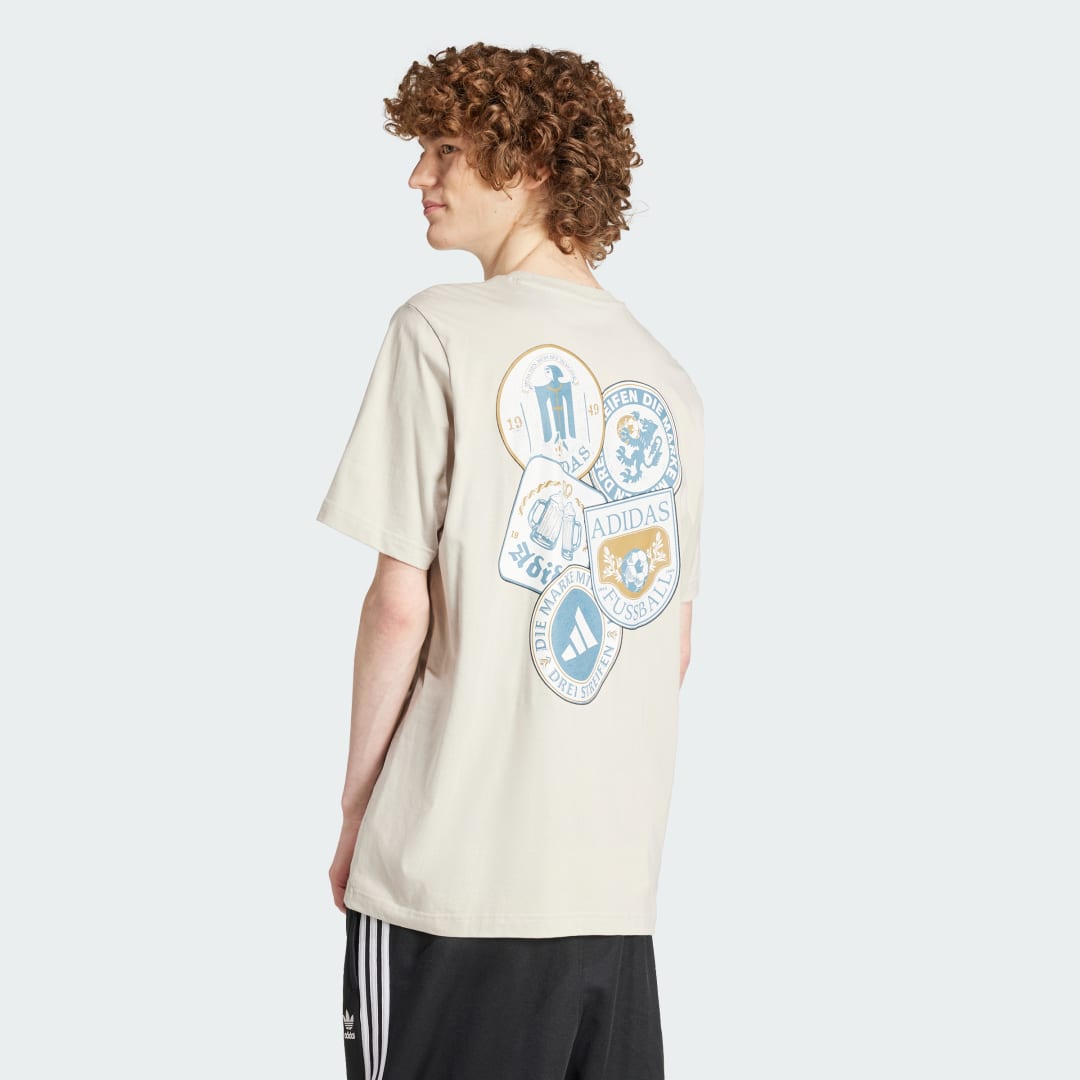 Tričko adidas Performance Wiesn Football Graphic Béžová | IW0189, 1