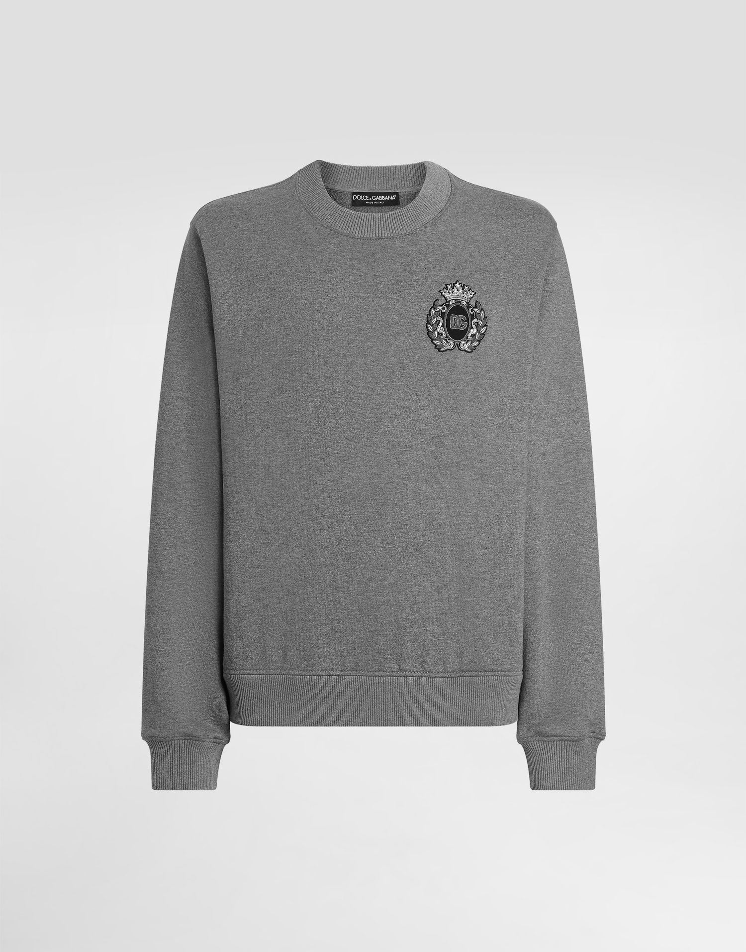 Sveter Dolce & Gabbana Dolce & Gabbana Heraldic Patch Sweatshirt Šedá | G9ABJZG7PJ7S8291, 0